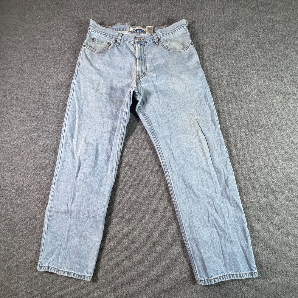Vintage Levi's 550 Straight Jeans Men's 36x32 Blue Cotton Denim Relaxed Workwear